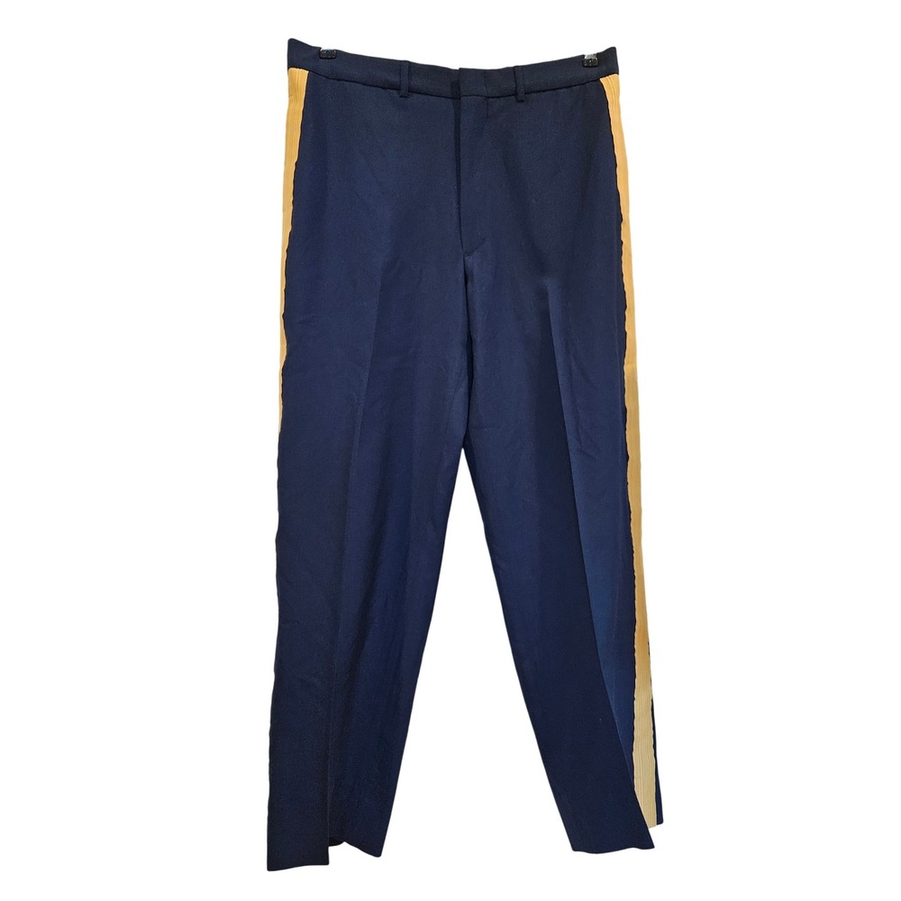 Bremen Bowden Military Officer's Navy Blue Dress Pants w/ Gold‎ Stripe 35x29
